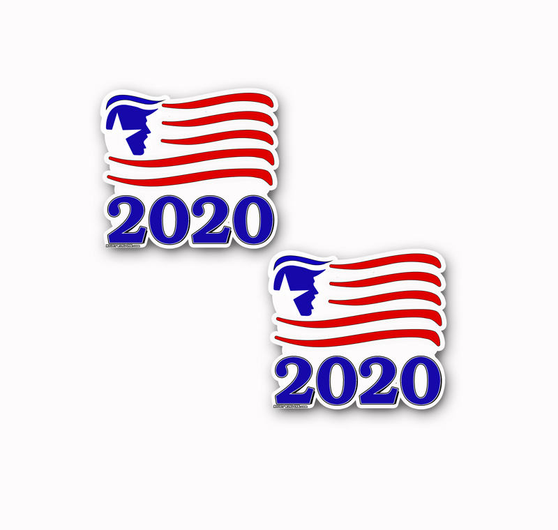 TRUMP-2020 Flag Decal Sticker